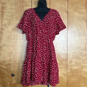 Red Dress with White Hearts All Over